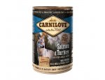 Konzervy pro psy CARNILOVE konz. ADULT SALMON/turkey 400g, zboží skladem