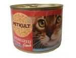 PETKULT cat konz. STERILISED tuňák 185g (9 + 3 gratis), zboží skladem